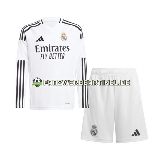 Trikot Real Madrid Kinder Heimausrüstung 2024-2025 Langarm