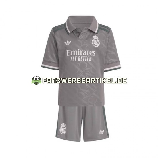 Trikot Real Madrid Kinder Ausweich ausrüstung 2024-2025 Kurzarm