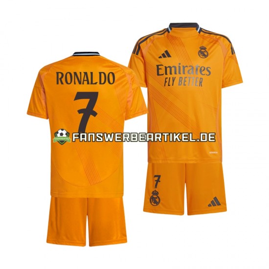 Cristiano Ronaldo 7 Trikot Real Madrid Kinder Auswärtsausrüstung 2024-2025 Kurzarm