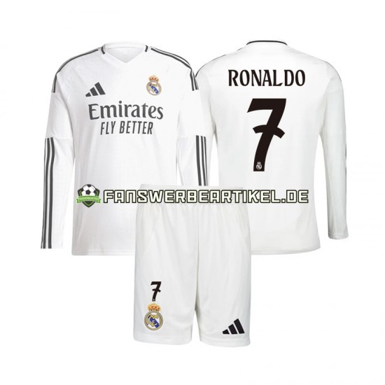 Cristiano Ronaldo 7 Trikot Real Madrid Kinder Heimausrüstung 2024-2025 Langarm