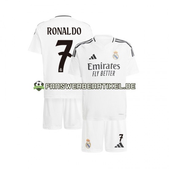 Cristiano Ronaldo 7 Trikot Real Madrid Kinder Heimausrüstung 2024-2025 Kurzarm