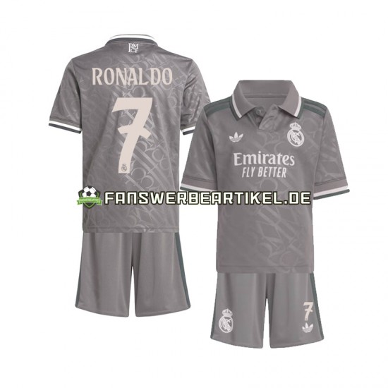 Cristiano Ronaldo 7 Trikot Real Madrid Kinder Ausweich ausrüstung 2024-2025 Kurzarm