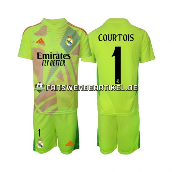 COURTOIS 1 Torwart Trikot Real Madrid Kinder Viertes ausrüstung 2024-2025 Kurzarm