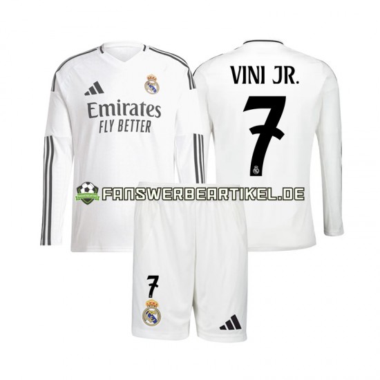 Vinicius Junior 7 Trikot Real Madrid Kinder Heimausrüstung 2024-2025 Langarm