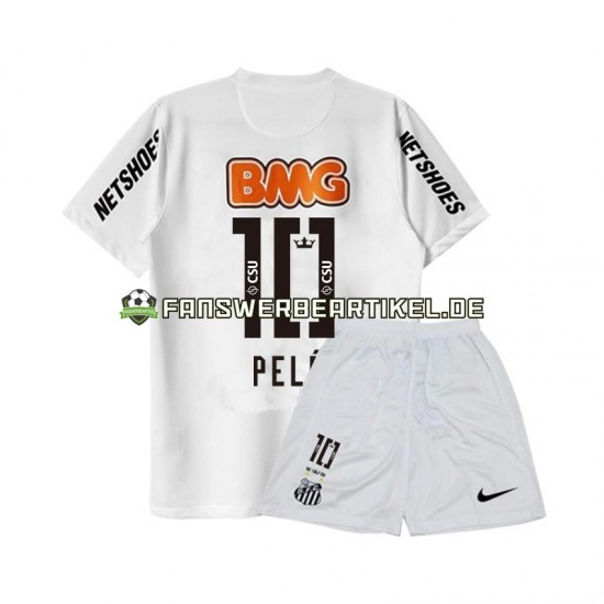 Santos PELE 10 Retro -2012 Trikot Kinder Heimausrüstung 2011 Kurzarm