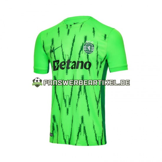 Trikot Sporting CP Herren Ausweich ausrüstung 2024-2025 Kurzarm